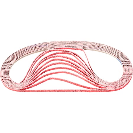 Pferd Coated Belt, Co-Cool, 1/4"x24", 40 Grit, 1/4" W, 24" L, Coated, Ceramic Oxide, 40 Grit 49504